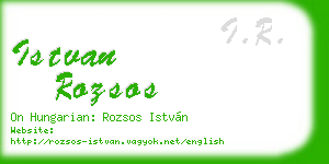 istvan rozsos business card